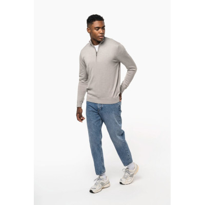 Men's zip neck jumper